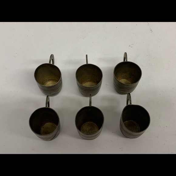 VINTAGE SILVERPLATE JEWISH WINE BARREL W/6 CUPS - Picture 6 of 12